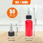 50pcs Plastic Dropper Bottle  1oz Dispensing Bottles Applicator  30ml Empty S   