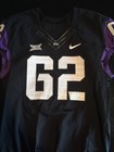 Game Worn Used Nike Tcu Horned Frogs Football Jersey  62 Size 48 