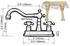 Antique Brass 4  Centerset Bathroom Two Holes Basin Faucet Sink Mixer Tap San063