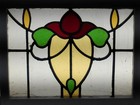 Decorative Floral Old English Leaded Stained Glass Window 20 x 15 