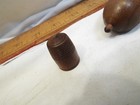 Hand Turned Wood Carved Acorn Nut Sewing Notion Thimble Case Holder Treen