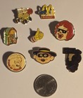 Read Description Vintage Set 8 Mcdonalds Employee Collectible Pins Group Ii Inc