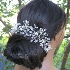 Rhinestone Flower Hair Vine  Crystal Wedding Hairpin - Bridal Silver Hair Vine