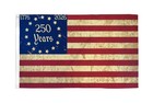 250 America Tea-stained Flag 3x5ft Poly 250 Years Banner Sign Fourth Of July Usa