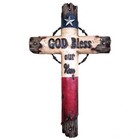 Texas Flag God Bless Our Home Cross 12 1 2x7 1 2 Inches Resin New Wall Hanging