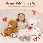 Teddy Bear Stuffed Animal  15 Inch Stuffed Teddy Bear With Footprints  Brown 