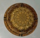 Vintage Amber Glass Ashtrays - 6  Round -  Mid-century