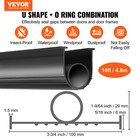 Vevor Garage Door Seals Bottom Rubber Weather Stripping 16ft 5 16 Inch T-end
