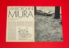 1967 Lamborghini Miura P400 Coupe Vintage Magazine Road Test Article Ad 67