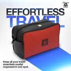 Red Toiletry Bag Cosmetic Make Up Accessories Organizer Portable Travel Dopp Kit