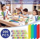 200 Pcs School Supplies With 100 Pcs Safety Blunt Tip Student Scissors 100 Pcs 1