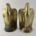 Nambe Solid Brass Art Deco Mid Century Modern Abstract Eagle Bookends
