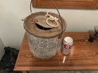 Vintage Galvanized Minnow Bucket Pail Fishing Lure Live Bait