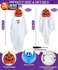 Sound Activated 43  Halloween Animatronics Hanging Ghost Holding Pumpkin Hide-an