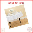 Linentablecloth 70-inch Round Polyester Tablecloth White