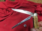 Vtg Queen No 46 Fishing Pocket  Knife 5  Carbon stag usa avg gd    q6 13 26