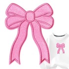 3pcs Iron On Bow Patchcute Sequin Applique Sew On Fabric Patches Shiny Diy Decor