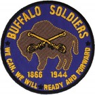 Buffalo Soldiers 1866- 1944  3  X 3  Round New Embroidered Sew On Patch 