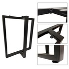 28  x24   Black Cast Iron Table Legs  Modern Industrial Desk Supports For