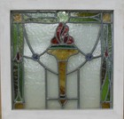 Pretty Torch Old English Leaded Stained Glass Window 18 25  X 17 75 