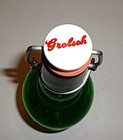 Vintage Grolsch Embossed Green Glass Beer Bottle 9  Porcelain Swing Top Empty