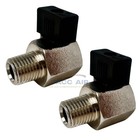 2 Pack 1 4  Mnpt Ball Valve Style Air Tank Drain Moisture Water Petcock