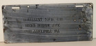 1914 Pennsylvania License Plate Porcelain  Black white 5 Digit W  Makers Badge