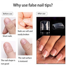 Square Nail Tips Half Cover 500pcs Clear Acrylic Nails French Short False Nails