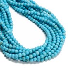 Blue Turquoise Smooth Round Beads 2mm 3mm 4mm 15 5  Strand