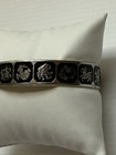 Vintage Adjustable Zodiac Bracelet All Signs Black Silver Tone 6 25   