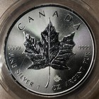 2015 Canada  5 - Canadian Maple Leaf - 1oz 9999 Fine Silver Coin - Anacs Ms70