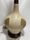 Vintage Mid Century Lamp Danish Modern  Textured Ceramic Base Table Lamp  works