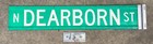 Vintage Chicago Dearborn Street Sign 6 75x38 