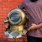 Antique Brass Marine Scuba Diving Helmet Us Navy Mark V Engraved Decorative Gift