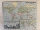 1882 Zoological   Botanical Charts Of The World Original Antique Map