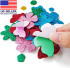 Glitter Foam Flower And Butterfly Shapes Stickers  Self-adhesive Stickers Kid s