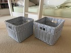 New Rare Pottery Barn Kids Large Sabrina Baskets   Set Of 2 Light Blue