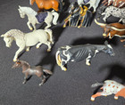 Vintage Schleich Papo Lot 19 Horses Knight Horse Cow Bull Longhorn Retired Foals