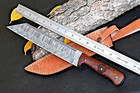 Custom Handmade Viking Hunting Seax Knife Hand Forged Damascus Steel 2899