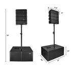 Proreck Concert Set Dj Line Array System Pa Speaker 6000w Stereo Combo Set