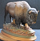 Vintage Bison buffalo Cast Statue Frank Dougherty Wildlife Collection