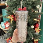 2025 New Starbucks Christmas Red Bow Straw Cup 710ml Tumbler Cold Drink Cup Gift