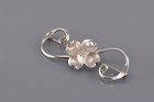 Vintage Nye Sterling Silver 57mm X 20mm Dogwood Flower Swirled Brooch Pin