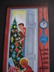 Unused 1960s Vintage Greeting Card Christmas Child Peeks At Parents By Xmas Tree