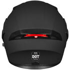 Ilm Matte Black Flip Up Modular Full Face Motorcycle Helmet Dual Visor Led Dot