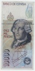 Spain Espa  a 10000 Pesetas 12-10-1992 Pick 166 Vf  Circulated Banknote