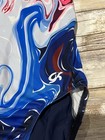 Gk Elite Girls Adult Medium Navy Patriotic Swirls Red White Tank Workout Leotard