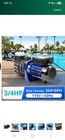 0 75 Hp Swimming Pool Pump W  Filter Basket 2641 Gph In above Ground Pool Pump