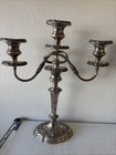 Vintage Lot Of 2 Silver Plated 3 Light Convertible Candelabras Edward Danforth
