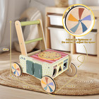 Baby Push Walker  Wooden Play Kitchen Baby Walker Activity Center With Wheels  M
